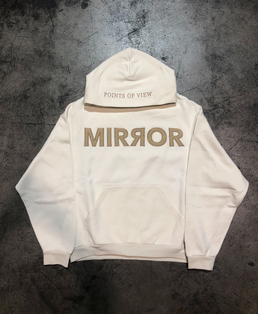 MIRROR cream hoodie