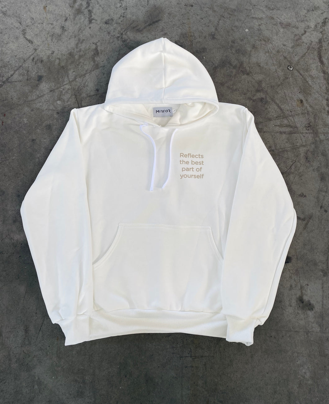 Reflects White Cream Hoodie